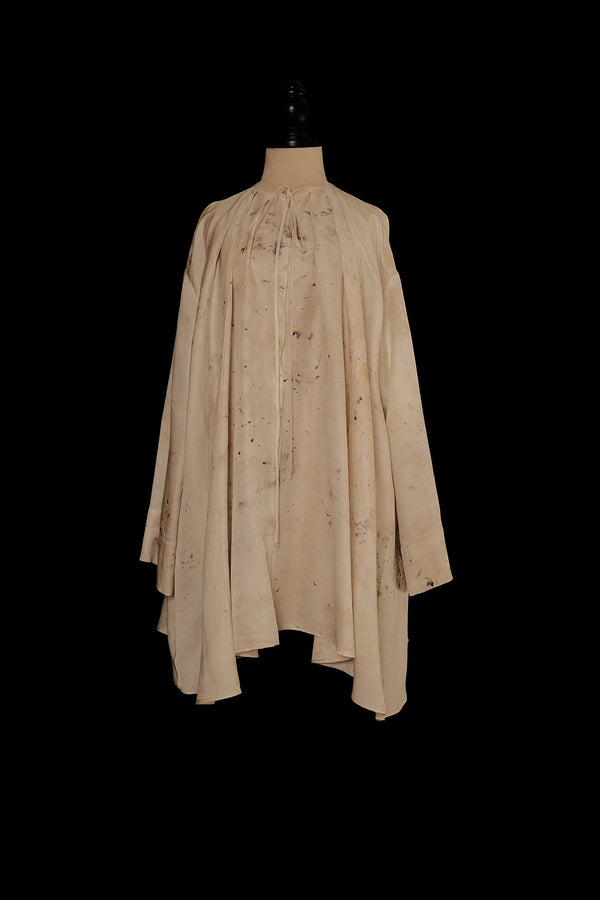 Mutedance 25 Autumn and Winter Round Neck Long Sleeve Loose Top Shirt Flower Dye MD-MD25FW128-nude
